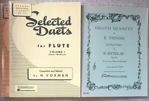 COLLECTION #2 FLUTE MUSIC 6 BOOKS OF MUSIC FOR 2,3 & 4 FLUTES HOOK, KUHLAU, ETC. - Foto 1 di 2