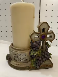 Flameless Candle Cross Figurine John 15:5 15.00 - Picture 1 of 8