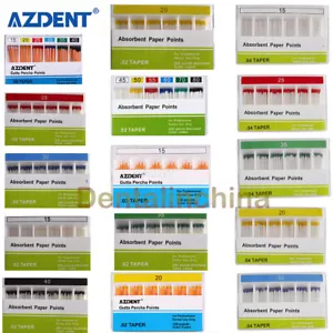 Dental Endo Cotton Fiber Absorbent Paper Points / Gutta Percha Point Fiber Taper - Picture 1 of 250