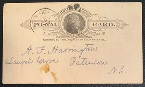VINTAGE 1890'S US POSTAL CARD UX9 THE NEW AMPELOPSIS ENGLEMANNI PLANTS POTTERY - Picture 1 of 2