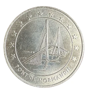 France Le Havre 3 Euro Commemorative Token  1996 Normandy Bridge AUNC - Picture 1 of 2
