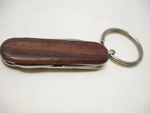 PocketKnife Keychain Brown Handle - Picture 1 of 4