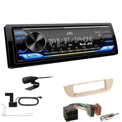 JVC DAB + Bluetooth USB incl. antenna car radio for Fiat 500 500C beige - Image 1 of 4