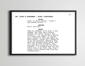 ROCKY (1976) Screenplay POSTER! (up to full 24" x 36") - Film - Movies - Courier - Bild 1 von 6