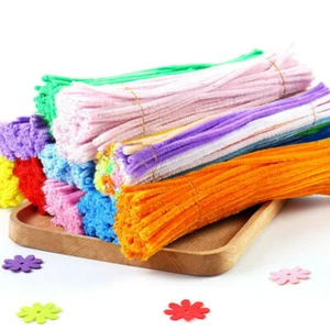 Craft 100x 20 colors Pipe Stems Eyes Pompoms + Toy Cleaners + Fluffy Chenille - Picture 1 of 15
