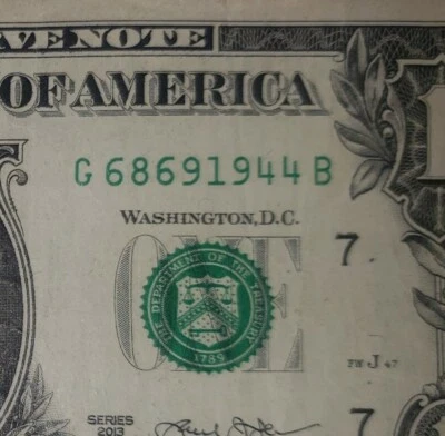 2013 Fort Worth $1 Birthday Note 1944 June 8th, August 6th, June 9th  - Image 1 of 3