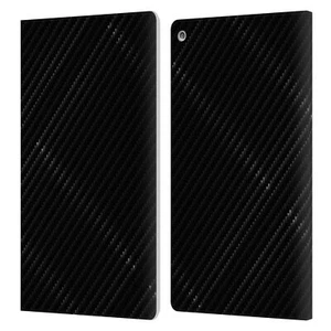 OFFICIAL ALYN SPILLER CARBON FIBER LEATHER BOOK WALLET CASE FOR AMAZON FIRE - Picture 1 of 11