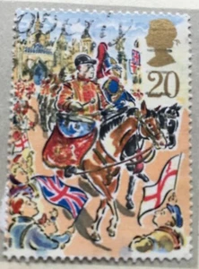 Great Britain stamps - Lord Mayor's Show London  - Blues & Royals Drum 20p 1989 - Picture 1 of 1