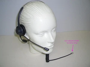 SMS-RJ45 Headset for Siemens Funkwerk Agfeo Auerswald Swyx Aastra & T-Com Phones - Zdjęcie 1 z 2