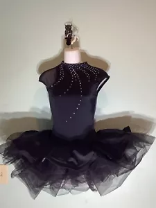 Tutú leotardo negro cisne/danza extra pequeño para mujer adulta extra pequeño - Imagen 1 de 9