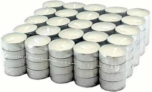 100 TEA LIGHT CANDELE GELSOMINO 4 CM CERA LUMINI BIANCHE PER DECORAZIONE - Foto 1 di 7