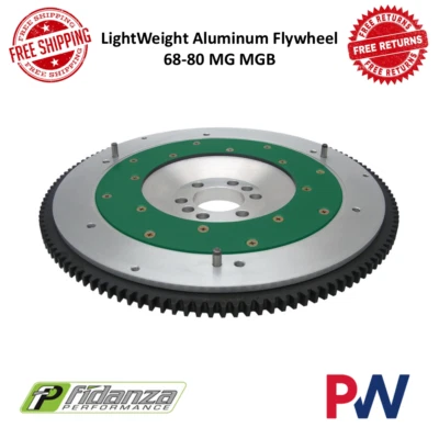 Volante de inercia de aluminio ligero Fidanza con fricción reemplazable para 1968-80 MG MGB Foto 1 de 4