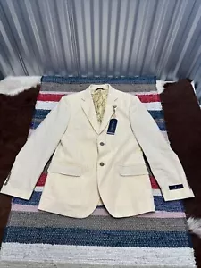 $ 295 NEU Herren 36S Nautica gelb weiß gestreift Seersucker Jacke Blazer Brielle - Bild 1 von 9