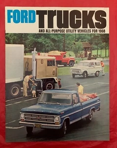 Ford 1968 "Full Truck Line" - Folleto/catálogo de ventas de concesionario de camiones originales - Imagen 1 de 5