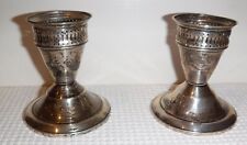 2 Vntg. Duchin Creation Sterling Silver Candlestick Weighted Candle Holders 230g