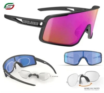 Occhiale da Sole  SALICE 022 RWX  Fotocromatico + RW Viola + Clip Lenti da Vista - Immagine 1 di 4