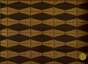Modern Geometric Diamond Harlequin Design Caramel Brown Upholstery Fabric - Picture 1 of 1