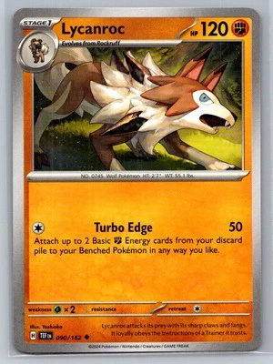 Lycanroc #090/162 SV05: Temporal Forces Uncommon - Pokemon Cards E64 - Image 1 of 2