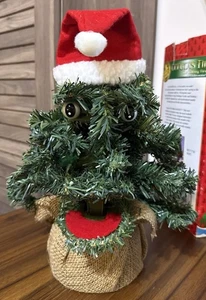 Douglas Fir Talking Singing Dancing Christmas Tree 12" Burlap Sack Motion VIDEO - Picture 1 of 5