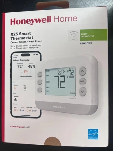 Honeywell X2S Smart Thermostat RTH2CWF Conventional/Heat Pump WiFi New Sealed - Image 1 of 1