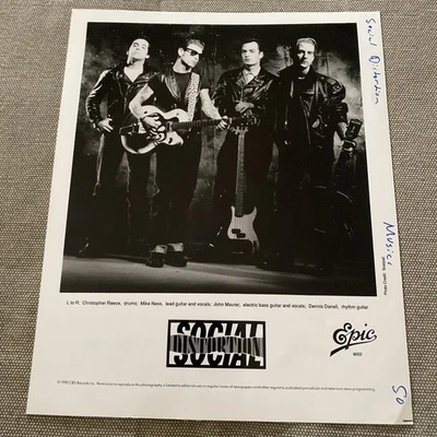 Social Distortion Press Photo 8x10”, Mike Ness, John Maurer, See Description. - Image 1 of 4