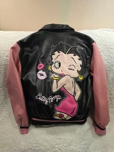 Vintage Authentic Excelled Betty Boop Hearts Jacket Woman's Large *RARE* - Picture 1 of 13
