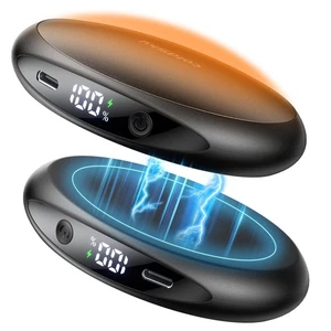 Hand Warmers Rechargeable 2 Pack Magnetic Electric Hand Warmer with Digital D... - Picture 1 of 7