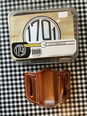 FUNDA CARGADOR DOBLE PILA CUERO MARRÓN DOBLE PILA NUEVA NIP 1791 AMBIDIESTRA 1.2 OWB Foto 1 de 3