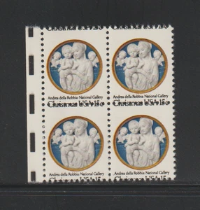 US EFO ERROR Stamps #1768 Madonna, Christmas: Perf. Shift margin block! MNH - Picture 1 of 2