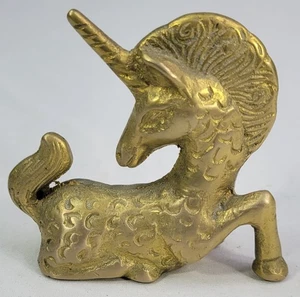 Vintage Brass Unicorn  Paperweight - Picture 1 of 4