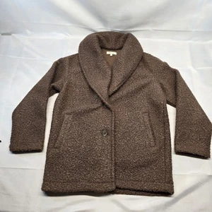 Madewell Pebbled Faux Shearling Shawl Collar Coat Size Extra Small NO379 - Picture 1 of 8