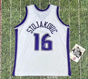 Vtg Custom Signed PEJA STOJAKOVIC #16 Kings Jersey Sz 50 NBA Basketball 9906 - Picture 1 of 6