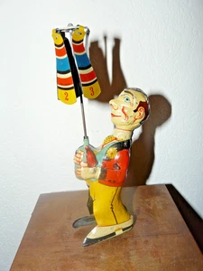 ANCIEN JOUET TOLE-MECANIQUE- PAYA-ESPAGNE-MALABARISTA-CIRQUE-CIRCUS-ANNEE 1930 - Photo 1/8