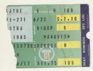 Mahavishnu Orchestra 8/22/85 Highland Heights OH Rare Ticket Stub - Picture 1 of 1