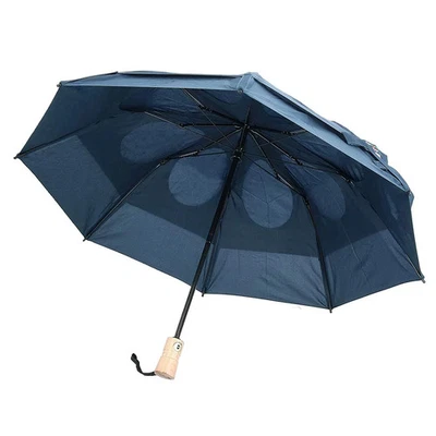 Paraguas GustBuster LTD automático abierto/cerrado resistente al viento/azul marino- *Grabado- ¡NUEVO CON ETIQUETAS! Foto 1 de 4