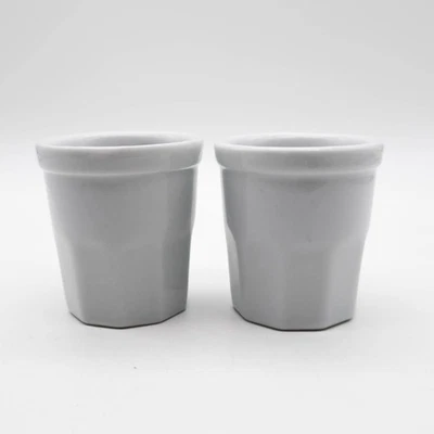 2 ollas de mermelada Williams Sonoma Grande Cuisine de porcelana blanca estilo pilivuyt 2 3/4" Foto 1 de 3