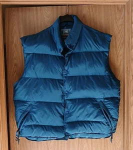 Vintage Eastern Mountain Sports Down Puffer Vest Jacket Blue Green Men’s XL - Picture 1 of 12