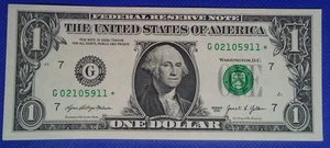 2021 UNC Dollar Schein * ⭐️ Star Note Chicago G Serie Top Zustand - Bild 1 von 2