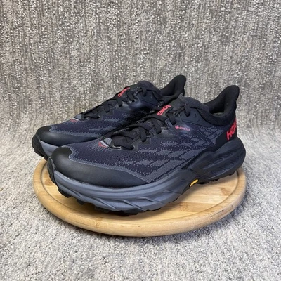 NEW Hoka One One Speedgoat 5 GTX Spike Black Women’s Size 6 Trail Running Shoes - Image 1 of 4