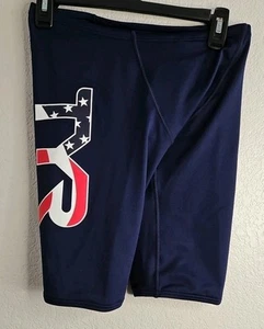 TYR Men's Durafast Elite USA Logo Jammer Swimsuit SZ 34 NWT - Picture 1 of 7