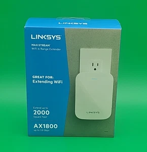 Linksys AX1800 Max Stream Wifi 6 Dual Band Range Extender RE7350 White - Picture 1 of 7