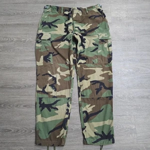 Vintage Military Cargo Pants OG Woodland Camo Baggy BDU Ripstop Large Regular 38x32 - Bild 1 von 15
