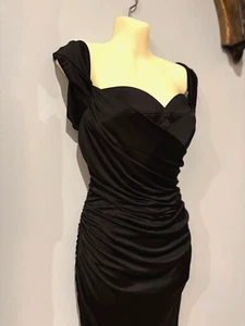 Vivienne Westwood Corset Draped Dress Black S Made in Italy - Picture 1 of 24
