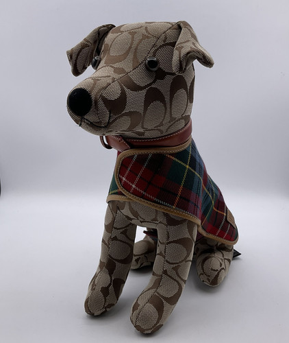 Raro cappotto a quadri firmato Coach Imbottito Jack Russell Terrier
