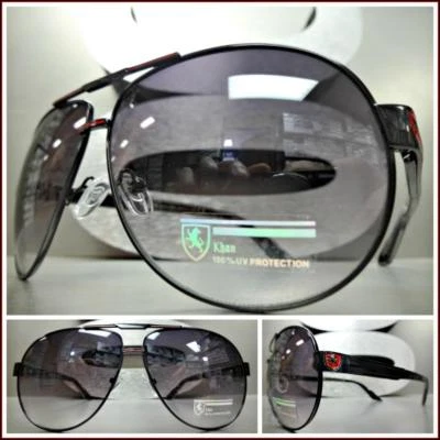 GAFAS DE SOL estilo retro clásico vintage elegante marco negro y rojo para hombre Foto 1 de 4