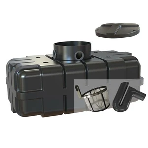 Flachtank Regenwassertank Zisterne 1700 Liter + Filterset + Basic Abdeckung - Bild 1 von 8