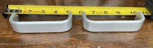Vintage 4” Silver Stereo Equipment Amp Handles PAIR Fit Phase Linear 700B USED - Picture 1 of 17