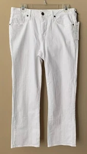 Pantalones de mezclilla Parker Smith Los Angeles talla 27 blancos abertura trasera bolsillos al tobillo NUEVOS A10 - Imagen 1 de 11