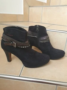 s oliver Damen Stiefeletten Gr.41, schwarz mi Knöchelriemchen, wie neu - Bild 1 von 6