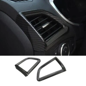 Fit For Ford Edge 2015 Carbon Fiber Cover Trim 2016-2023 L&R AC Air Outlet Vent - Picture 1 of 5
